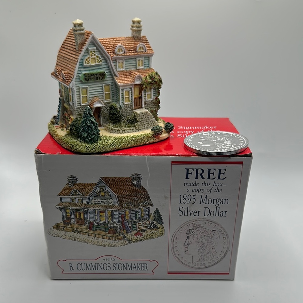 Liberty falls Signmaker House Figurine with coin